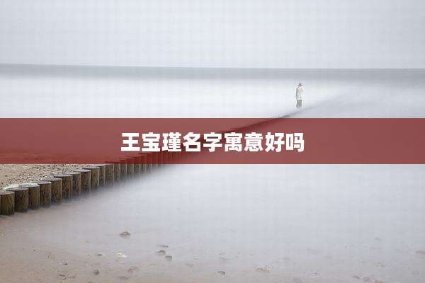 王宝瑾名字寓意好吗