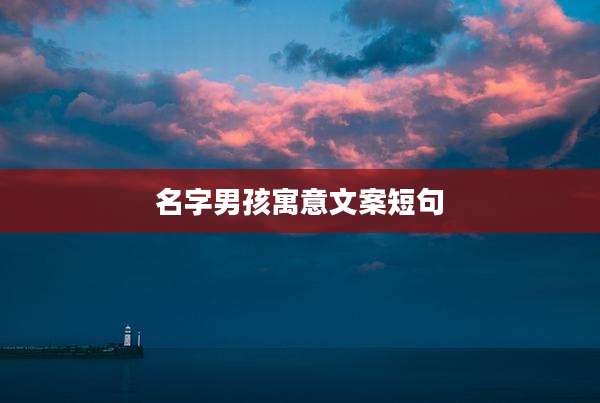 名字男孩寓意文案短句