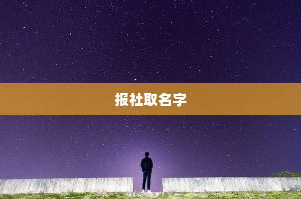 报社取名字