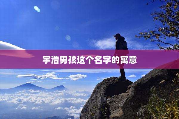 宇浩男孩这个名字的寓意