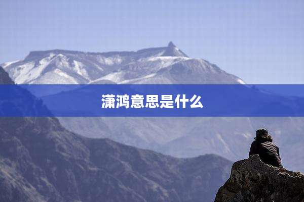 潇鸿意思是什么