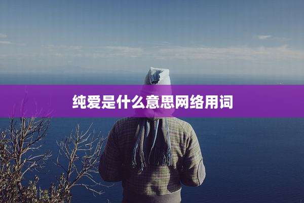 纯爱是什么意思网络用词