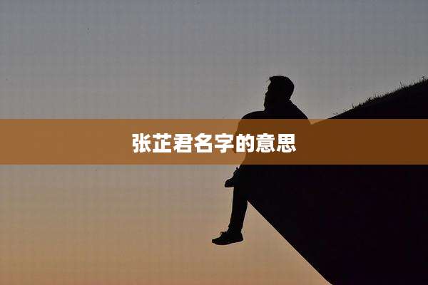 张芷君名字的意思