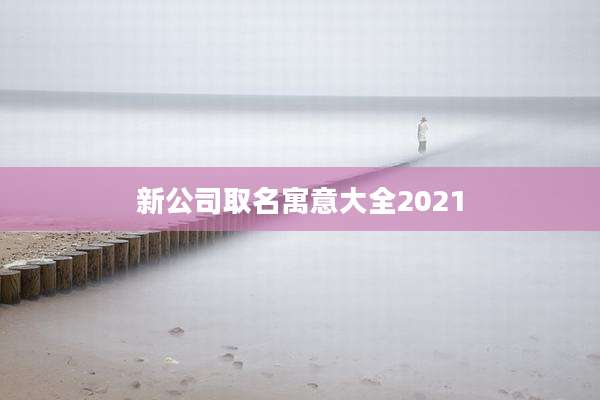 新公司取名寓意大全2021