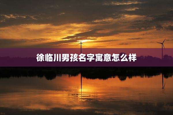 徐临川男孩名字寓意怎么样