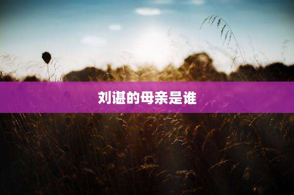 刘谌的母亲是谁