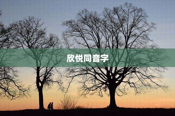 欣悦同音字