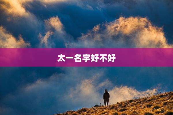 太一名字好不好