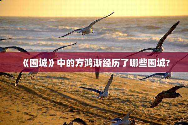 《围城》中的方鸿渐经历了哪些围城?