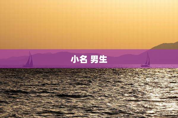 小名 男生