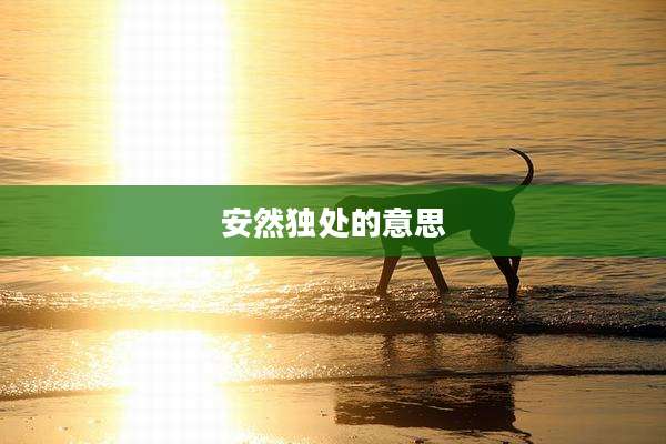 安然独处的意思