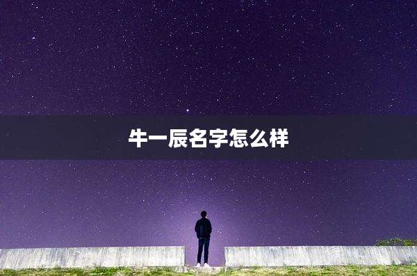 牛一辰名字怎么样