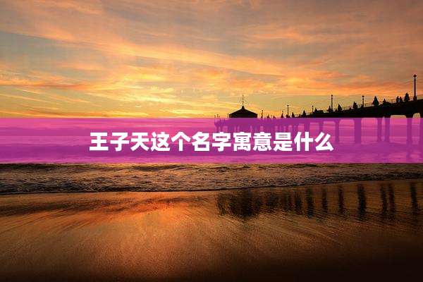 王子天这个名字寓意是什么