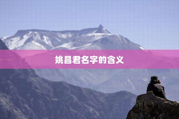 姚昌君名字的含义