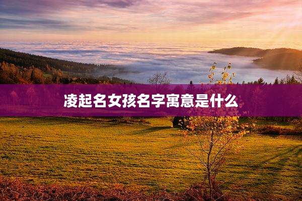 凌起名女孩名字寓意是什么