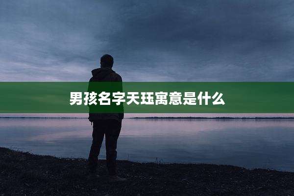 男孩名字天珏寓意是什么