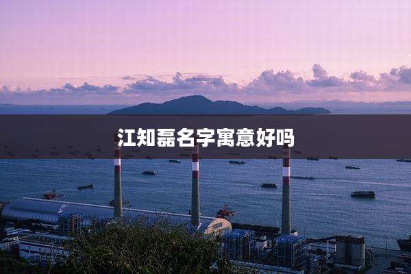 江知磊名字寓意好吗