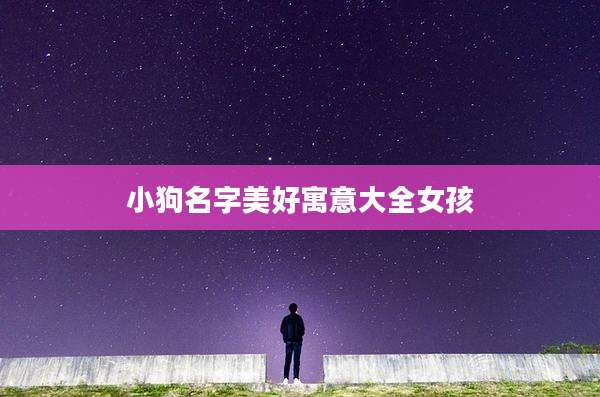 小狗名字美好寓意大全女孩