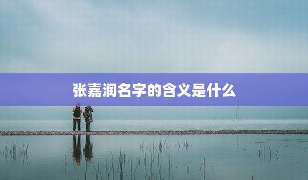 张嘉润名字的含义是什么