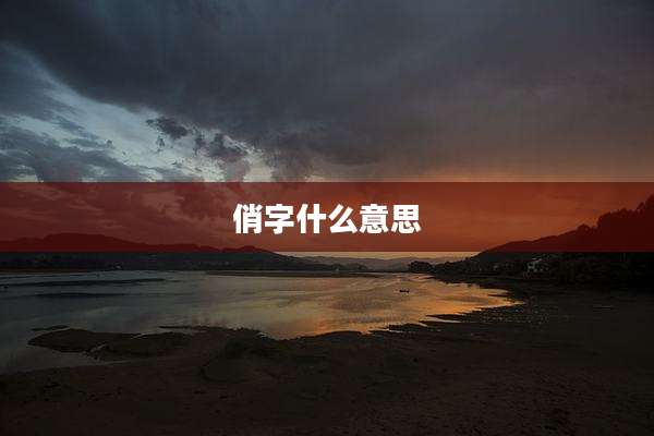 俏字什么意思