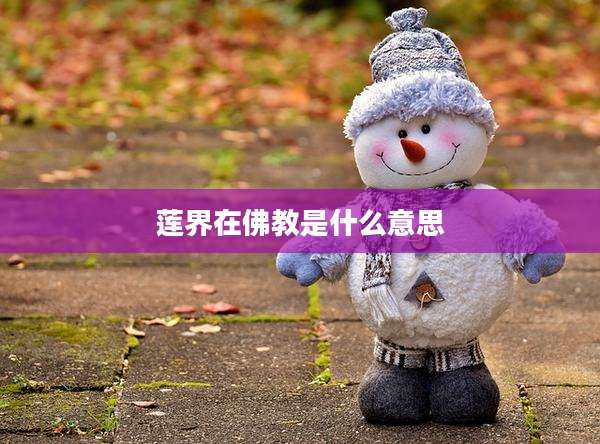 莲界在佛教是什么意思