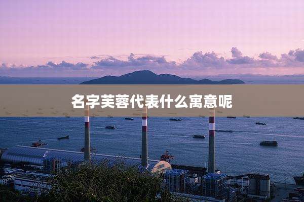 名字芙蓉代表什么寓意呢