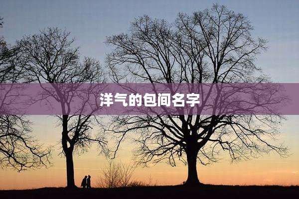 洋气的包间名字