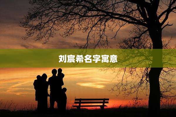 刘宸希名字寓意