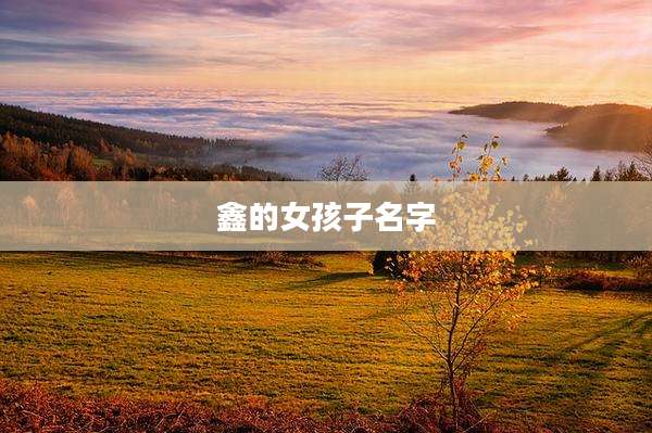鑫的女孩子名字