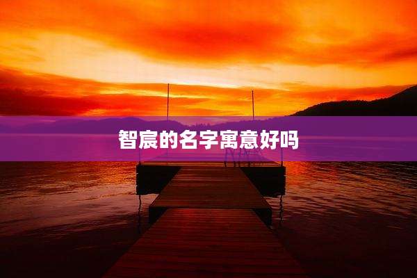 智宸的名字寓意好吗