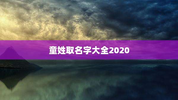 童姓取名字大全2020