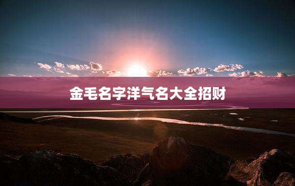 金毛名字洋气名大全招财