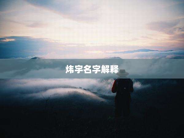 炜宇名字解释