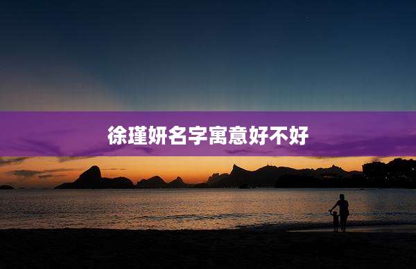 徐瑾妍名字寓意好不好
