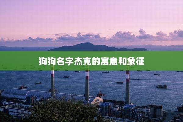 狗狗名字杰克的寓意和象征