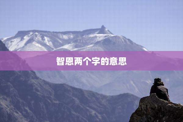 智恩两个字的意思