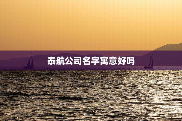 泰航公司名字寓意好吗