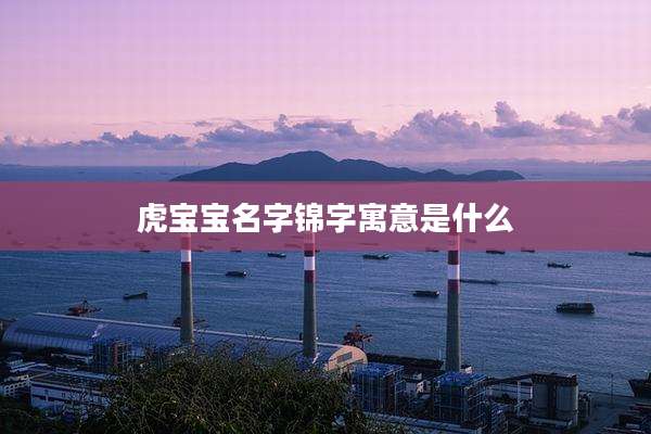 虎宝宝名字锦字寓意是什么