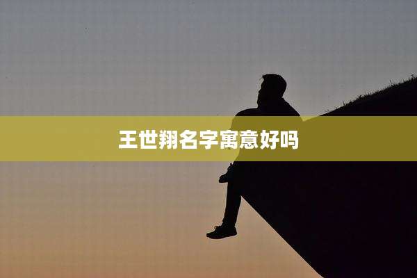 王世翔名字寓意好吗