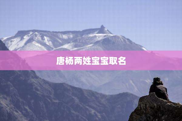 唐杨两姓宝宝取名