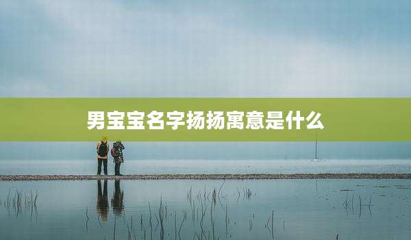 男宝宝名字扬扬寓意是什么