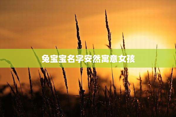 兔宝宝名字安然寓意女孩