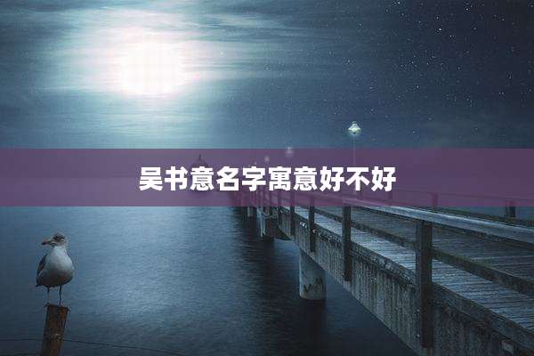吴书意名字寓意好不好