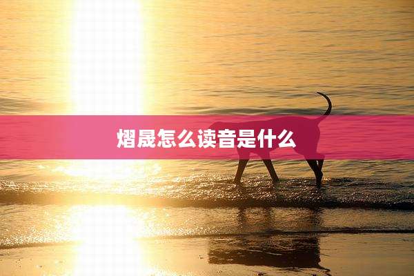 熠晟怎么读音是什么