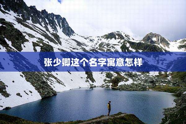 张少卿这个名字寓意怎样