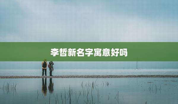 李哲新名字寓意好吗