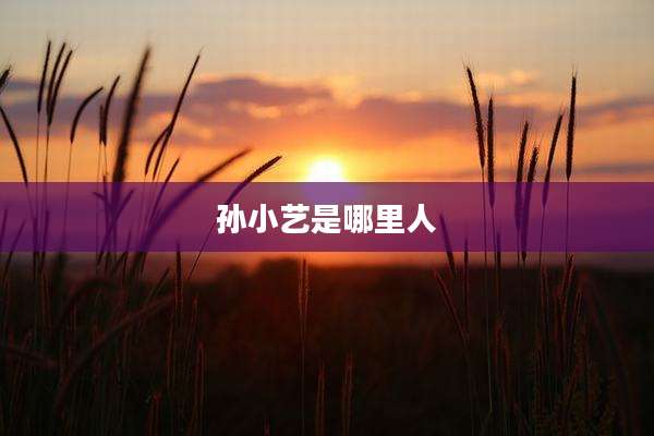 孙小艺是哪里人