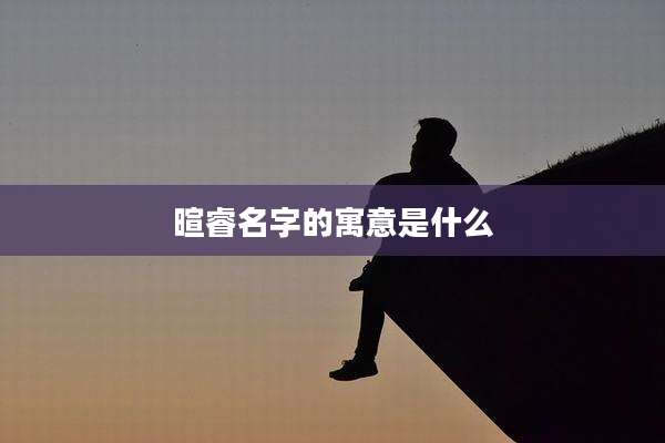 暄睿名字的寓意是什么