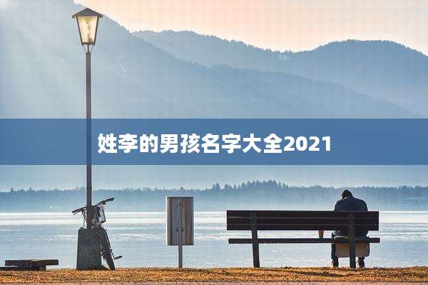 姓李的男孩名字大全2021
