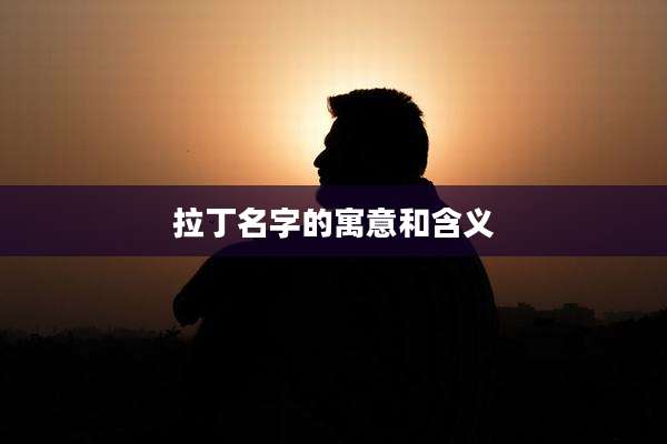 拉丁名字的寓意和含义